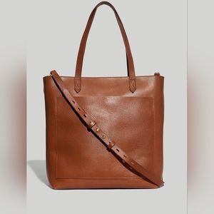 The Zip-Top Medium Transport Tote English Saddle by Madewell